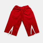 Girls Fancy Cotton Top with Twill Cotton Trouser – Red White