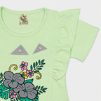 Girls Floral Printed Ruffle Sleeve 2-Piece Set | Kids Summer Outfit