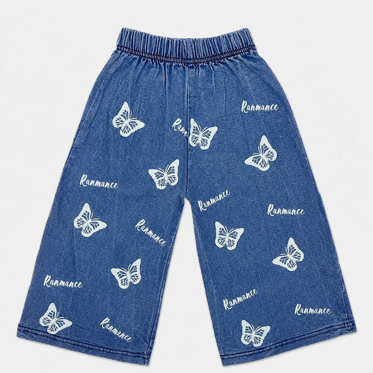 Girls Butterfly 3D Look | Premium Jersey With Denim | 2-Piece Suit