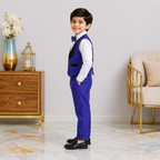 Boys 4-Piece Premium Waistcoat Suit for Kids | Shirt, Waistcoat, Pant & Bow Tie
