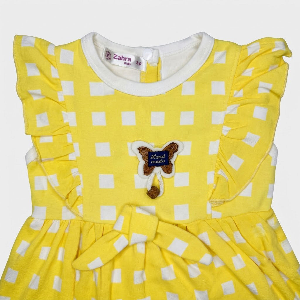 BABY GIRL 2-PIECE CHECKERED FINE JERSEY OUTFIT (1-2 YEARS) - AVAILABLE IN 2 COLORS