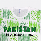 Boys 14 August Jersey 3 Piece Outfit – Pakistan Print Shirt Shorts & Cap – 6 Months to 4 Years