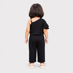 Girls Imported Jersey One Shoulder Jumpsuit – Black Fancy Outfit | Lamtar Kids