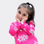 Girls Pink Ombre Digital Printed Chiffon 3 Piece Suit | Lamtar Kids