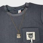 Baby Boy Imported Jersey Textured Short Suit – Grey Color