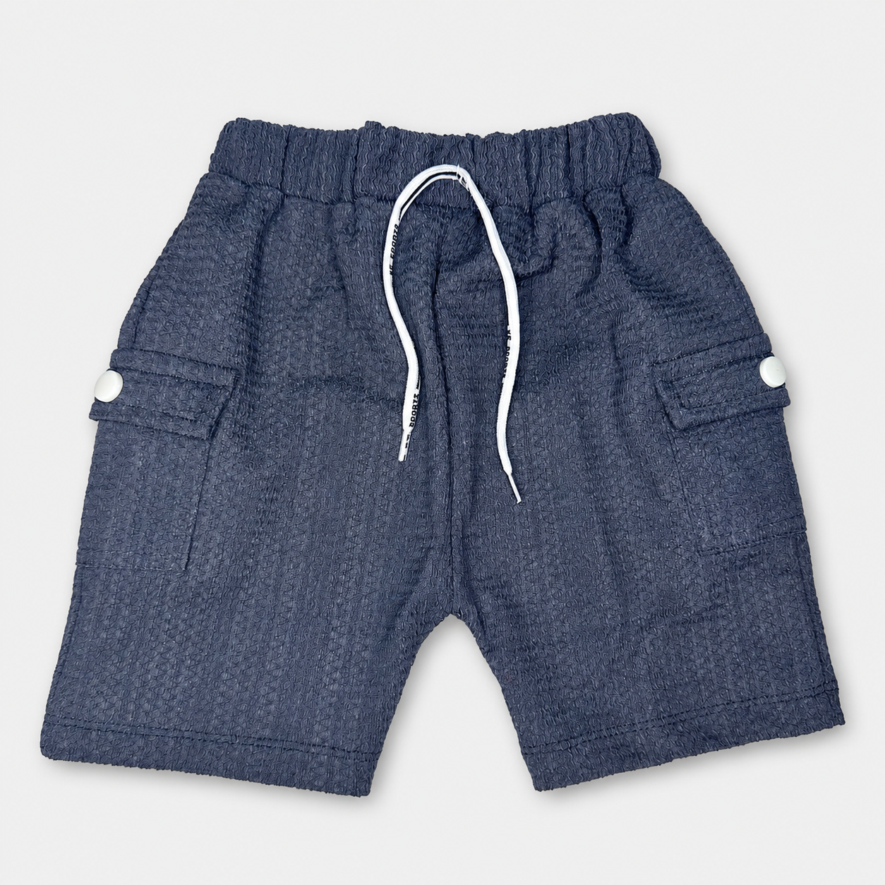 Baby Boy Imported Jersey Textured Short Suit – Grey Color