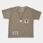 Baby Boy Imported Jersey Textured Short Suit – Skin Color