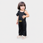 Girls Imported Jersey One Shoulder Jumpsuit – Black Fancy Outfit | Lamtar Kids