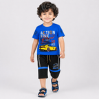 Boys Action Force Racer Jersey T-Shirt & Shorts 2 Piece Set (1-4 Years)