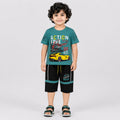 Boys Action Force Racer Jersey T-Shirt & Shorts 2 Piece Set (1-4 Years)