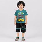 Boys Action Force Racer Jersey T-Shirt & Shorts 2 Piece Set (1-4 Years)
