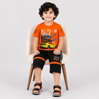 Boys Action Force Racer Jersey T-Shirt & Shorts 2 Piece Set (1-4 Years)