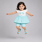 Cute Bunny Print Soft Cotton 2 Piece Outfit for Baby Girls | Lamtar kids