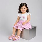 Cute Bunny Print Soft Cotton 2 Piece Outfit for Baby Girls | Lamtar kids