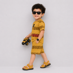 Boys Jersey Strength Short Suit – Mustard | Lamtar Kids
