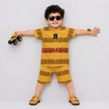 Boys Jersey Strength Short Suit – Mustard | Lamtar Kids
