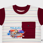 Baby Boys 2-Piece Tracksuit Set | Travel Printed Sweatshirt & Cargo Jogger Pants | 0–3 Years