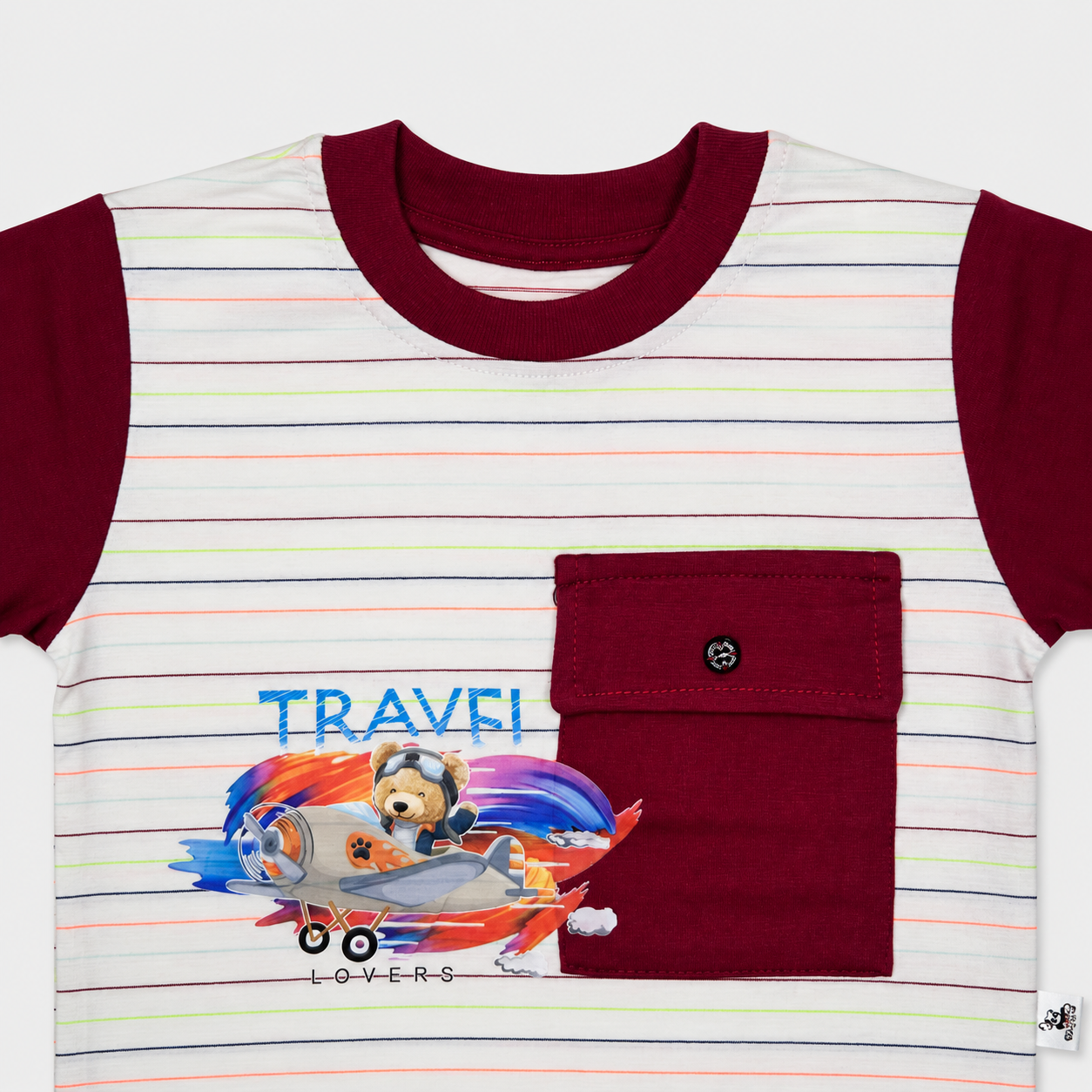 Baby Boys 2-Piece Tracksuit Set | Travel Printed Sweatshirt & Cargo Jogger Pants | 0–3 Years