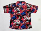 Red Graphic Linen Boys 2 Piece Summer Outfit 1 To 4 Years | Lamtar Kids