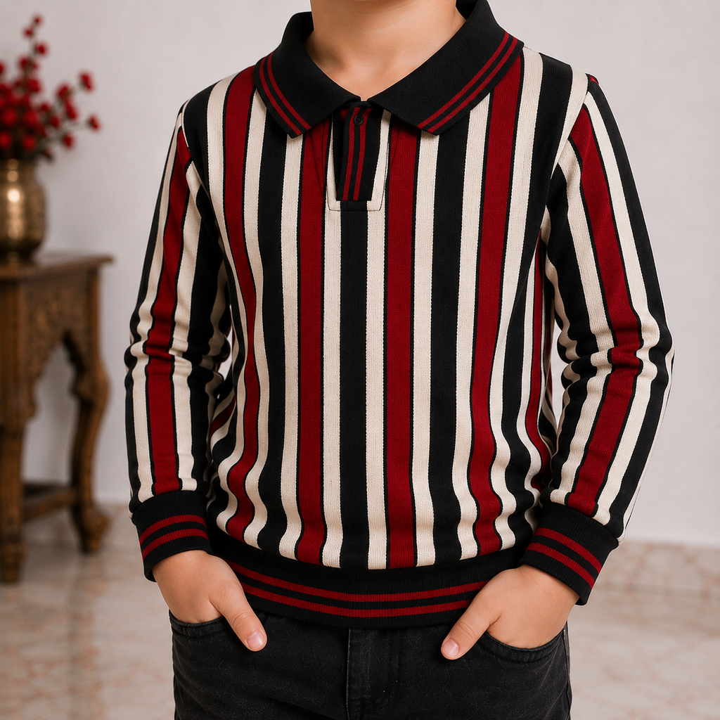 Boys Striped Polo Shirt