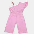Girls Imported Jersey One Shoulder Jumpsuit – Pink Fancy Outfit | Lamtar Kids