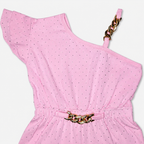 Girls Imported Jersey One Shoulder Jumpsuit – Pink Fancy Outfit | Lamtar Kids