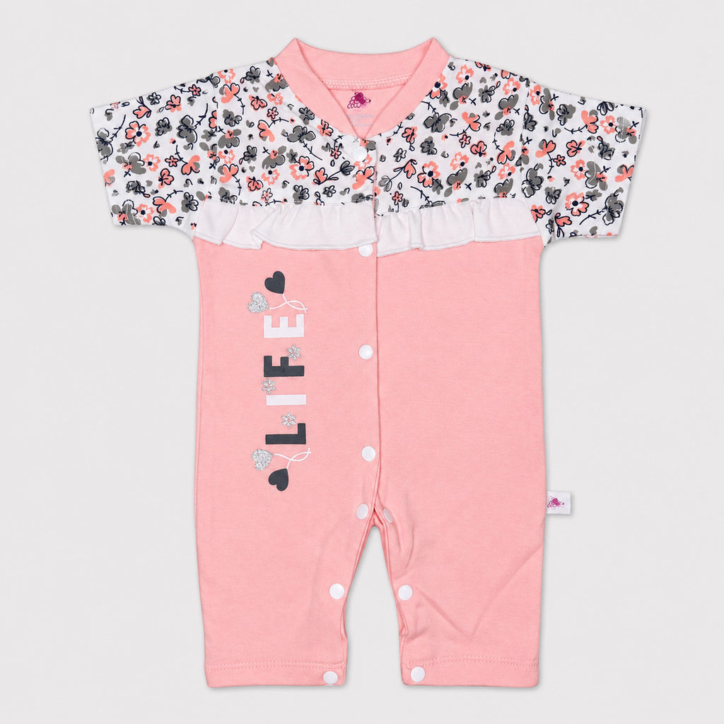 Pack of 3| Baby Girls Fine Jersey Romper| 0-9 Months – Newborn Summer Wear