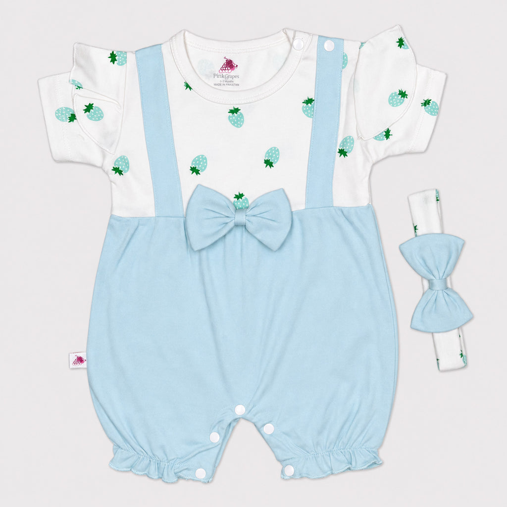 Pack of 3| Baby Girls Fine Jersey Romper| 0-9 Months – Newborn Summer Wear