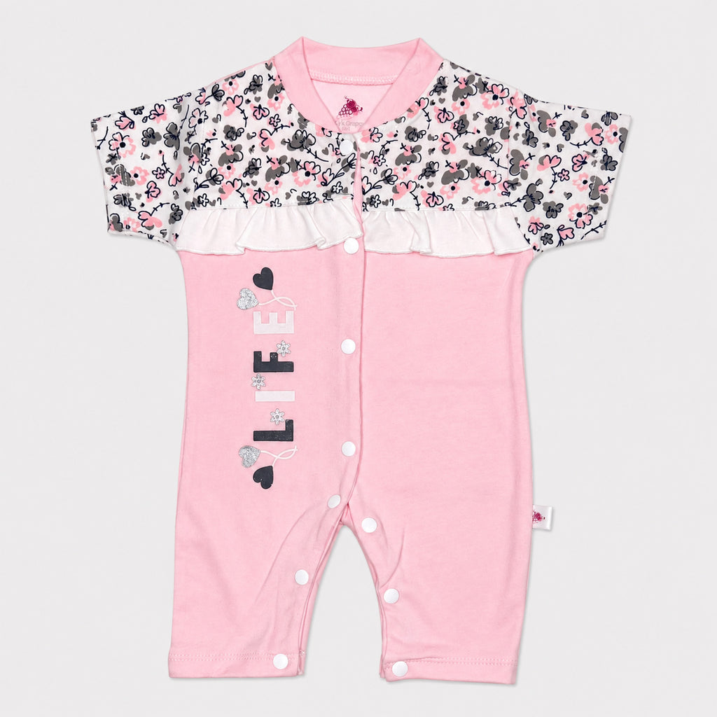 Pack of 3| Baby Girls Fine Jersey Romper| 0-9 Months – Newborn Summer Wear
