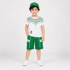 Boys 14 August Jersey Suit with Cap – Green & White Independence Dress