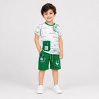 Boys Pakistan 14 August Jersey Short Suit – Green Independence Day Outfit for Kids 1-4 Years