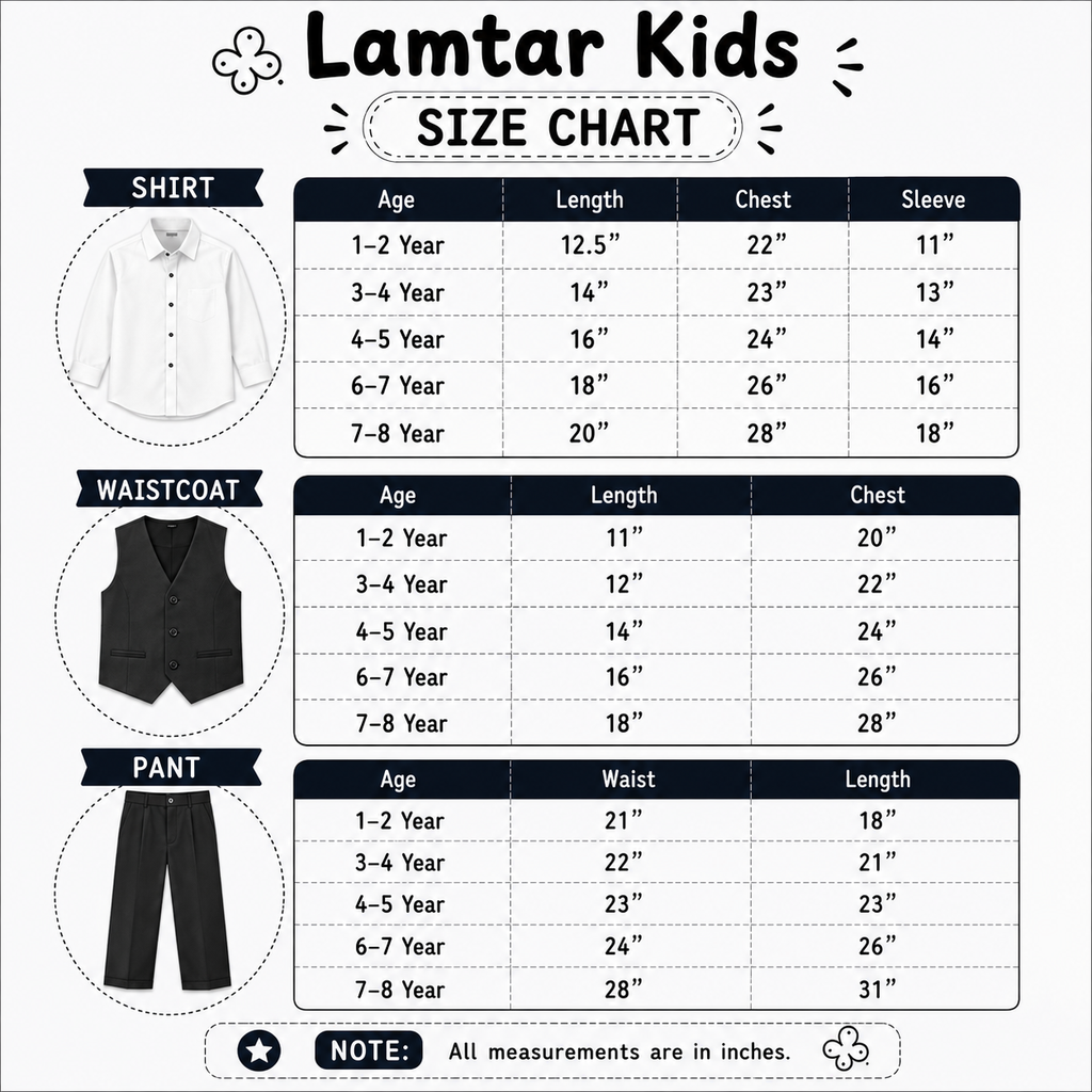 Boys Royal Blue Waistcoat Suit 4 Piece |  Formal Dress Set for Kids