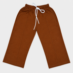 Kids Plain Wide-Leg Drawstring Pants | Comfortable Casual Trousers Unisex