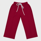 Kids Plain Wide-Leg Drawstring Pants | Comfortable Casual Trousers Unisex