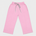 Kids Plain Wide-Leg Drawstring Pants | Comfortable Casual Trousers Unisex