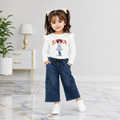Girls Zaira Printed 2 Piece Set – Premium Jersey Top & Premium Jeans