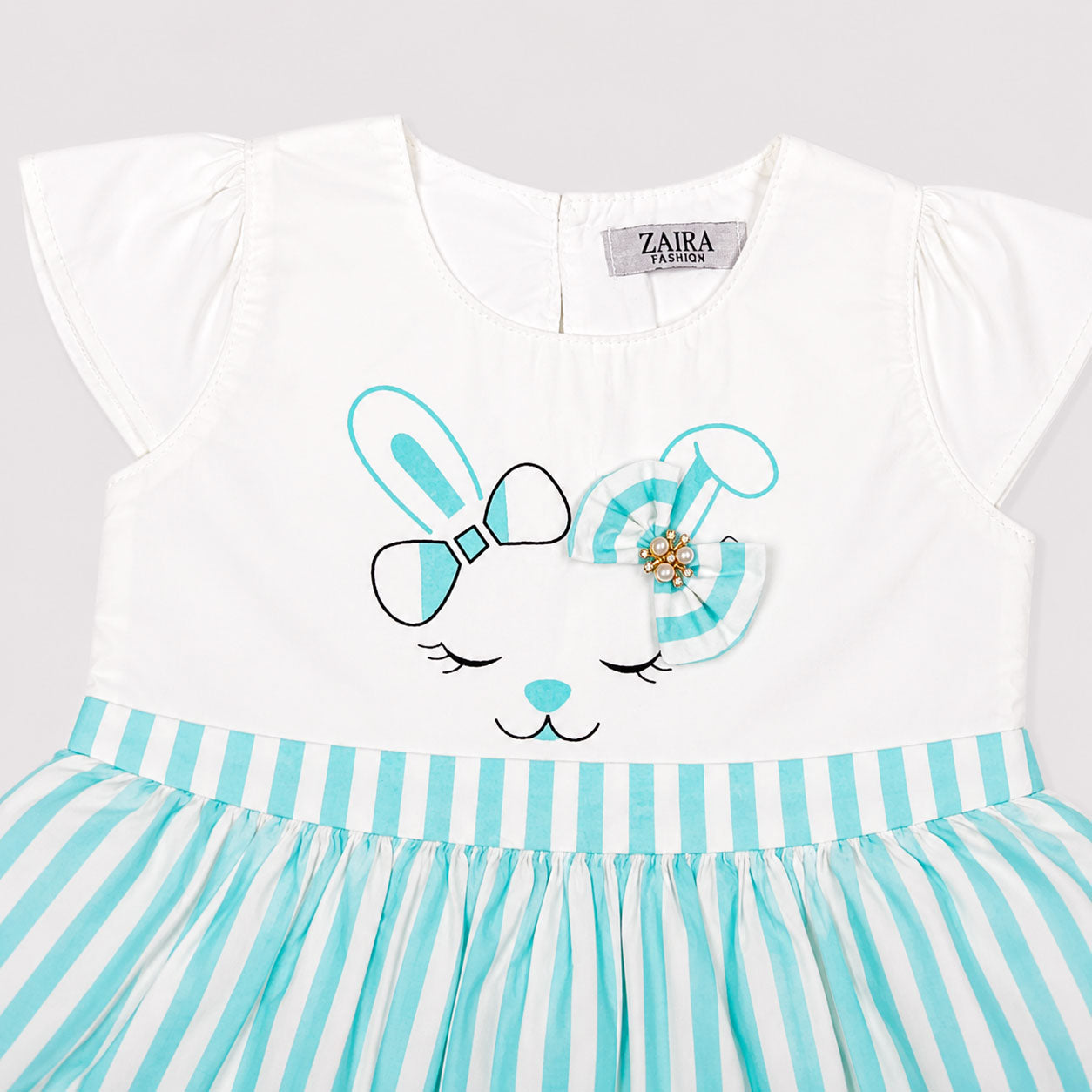 Cute Bunny Print Soft Cotton 2 Piece Outfit for Baby Girls | Lamtar kids