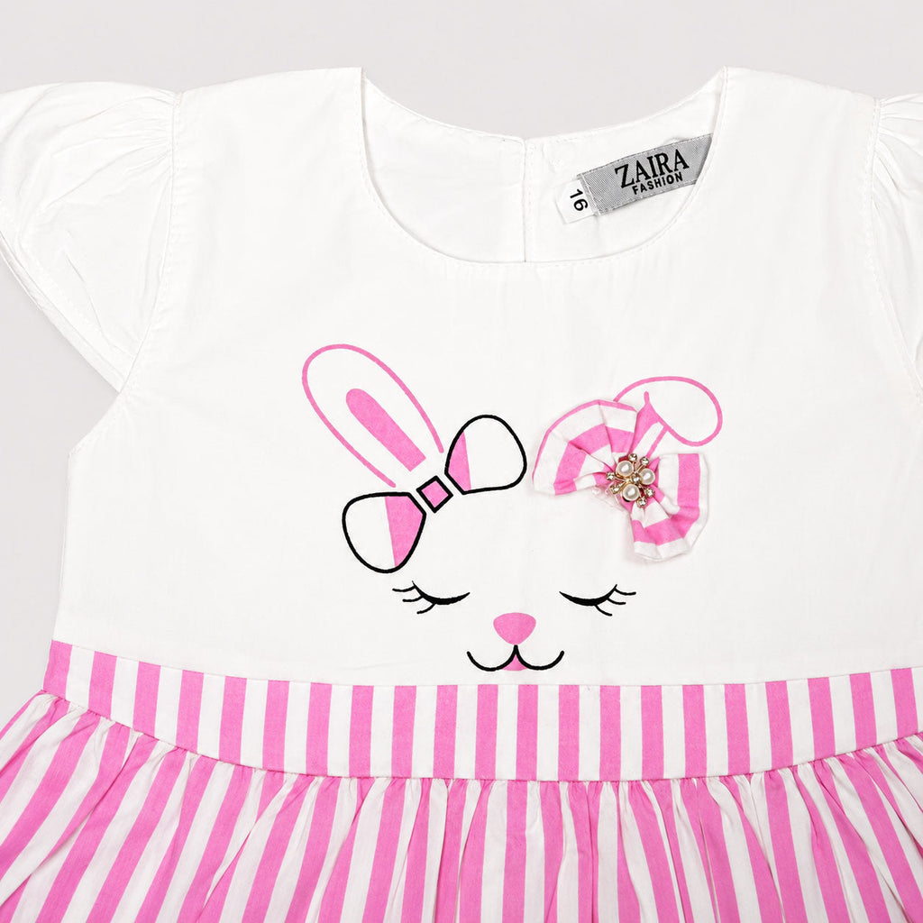 Cute Bunny Print Soft Cotton 2 Piece Outfit for Baby Girls | Lamtar kids