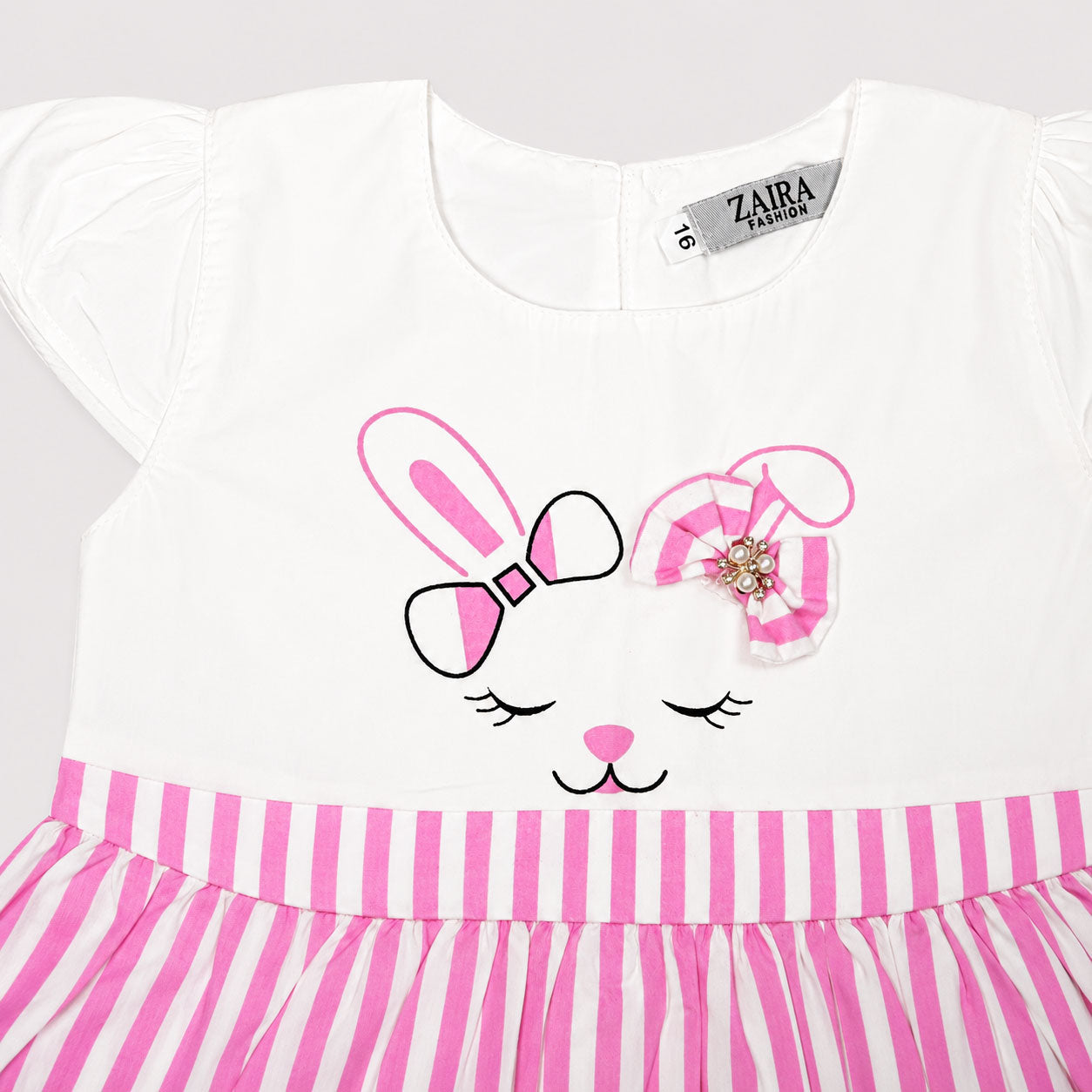 Cute Bunny Print Soft Cotton 2 Piece Outfit for Baby Girls | Lamtar kids