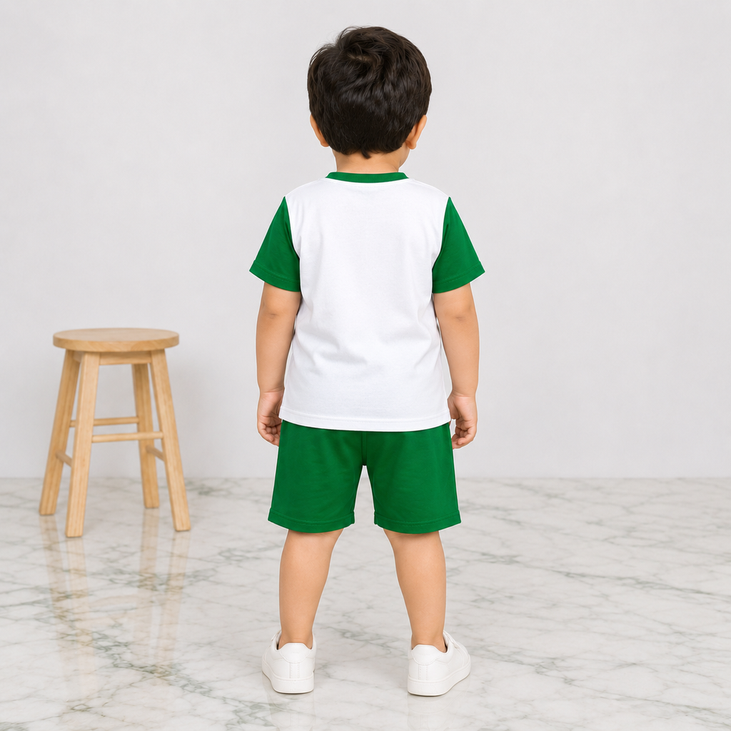 Boys 14 August Pakistan Map Jersey T-Shirt & Shorts Set – 1-4 Years