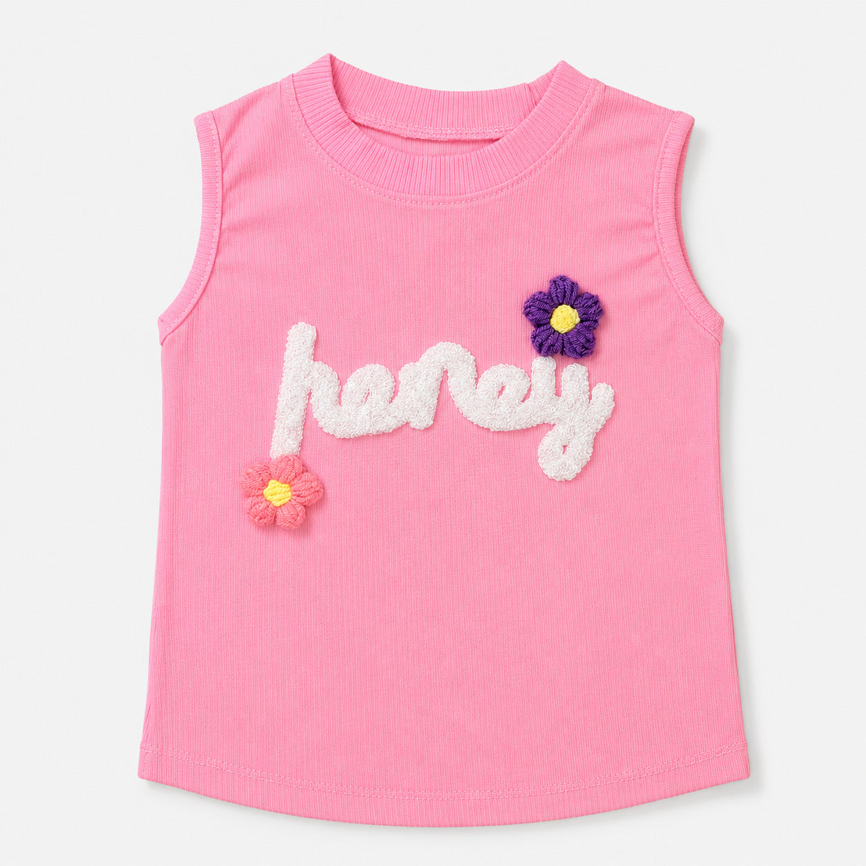 Girls Honey Top & Denim Shorts Set – Pink Blue 2 Piece Outfit | Lamtar Kids
