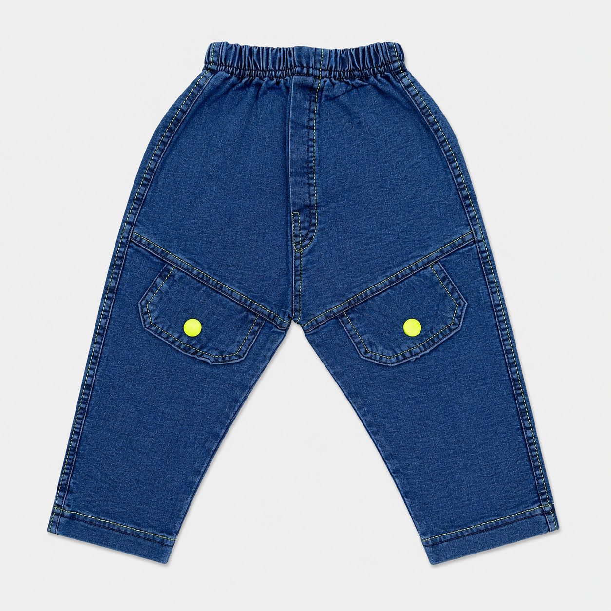 Boys Denim 3-Piece Suit with Sleeveless Jacket, Printed T-Shirt & Trouser