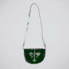 Baby Girl All-Green Embroidered Azadi Suit with Matching Bag (1-4 Years)