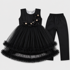 Girls Fancy Party Wear Frock with Trouser – Elegant Kids Frock for Girls