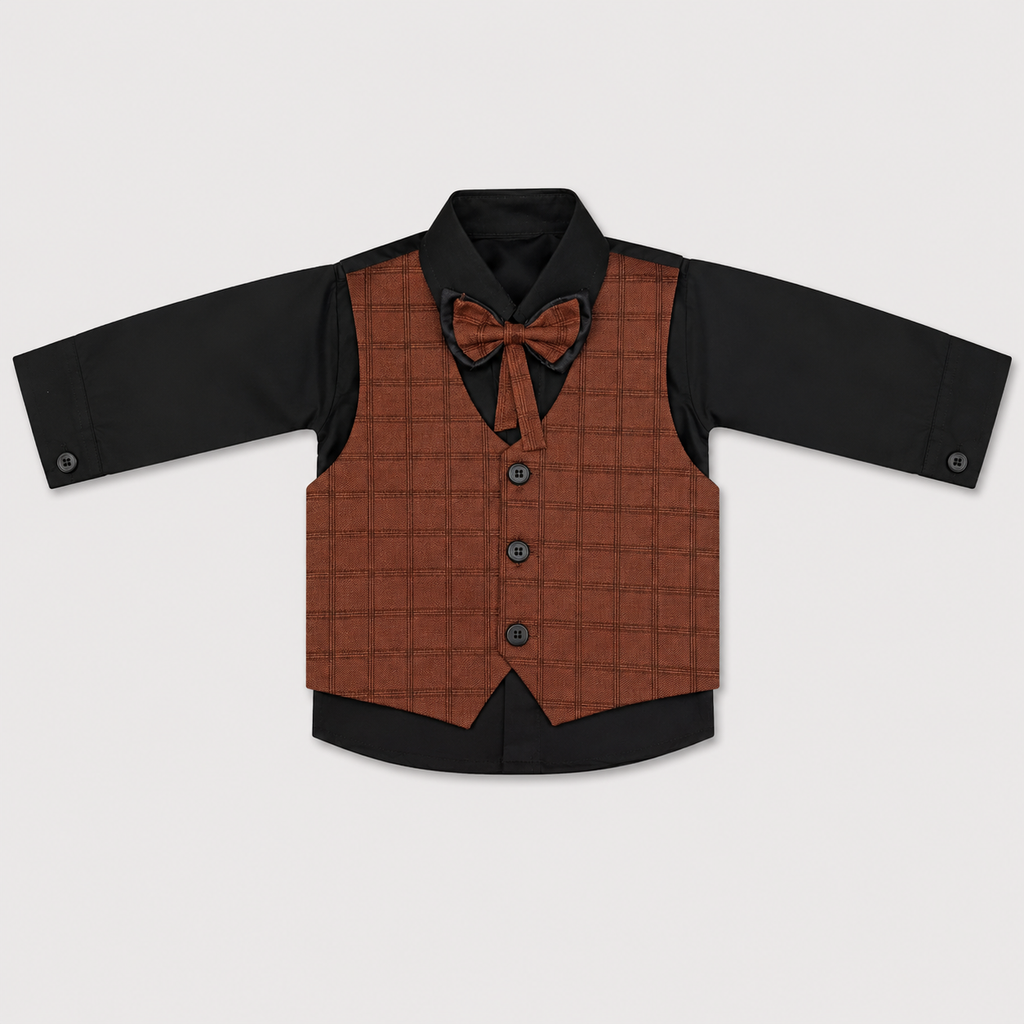 Boys 5 Piece Tuxedo Suit – Formal Party & Wedding Wear for Kids