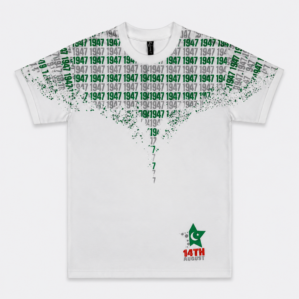 Boys 14 August Jersey Suit with Cap – Green & White Independence Dress