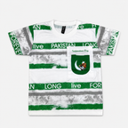 Boys Independence Day 2 Piece Jersey Outfit – White & Green 14 August Suit – 1-4 Years