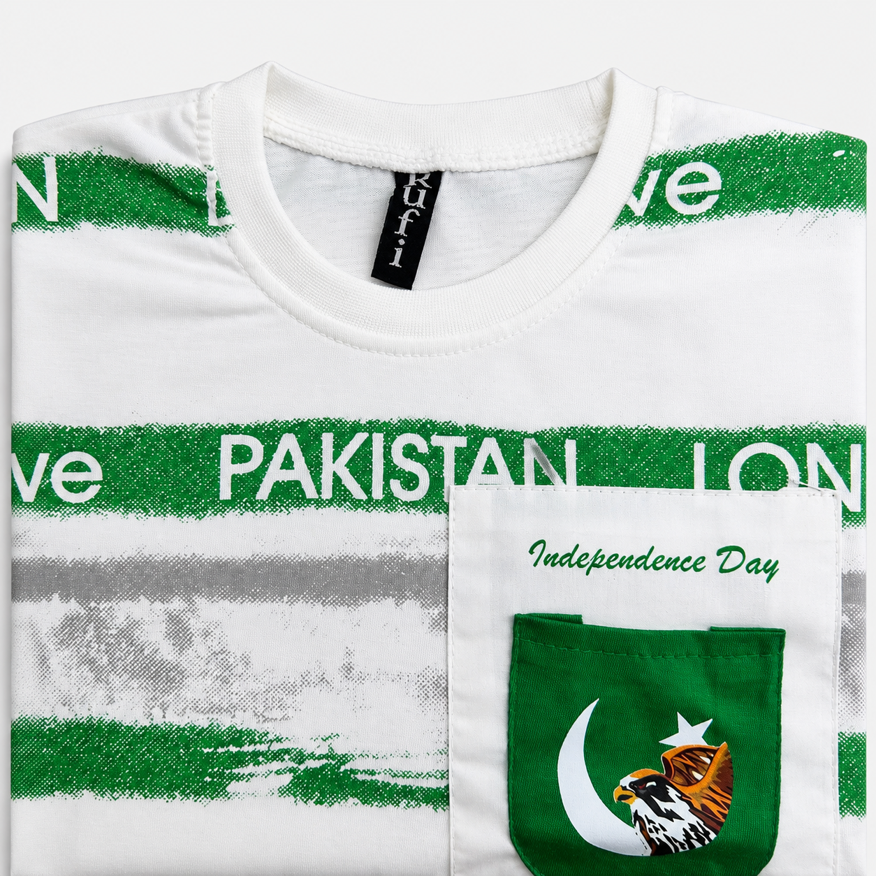 Boys Independence Day 2 Piece Jersey Outfit – White & Green 14 August Suit – 1-4 Years
