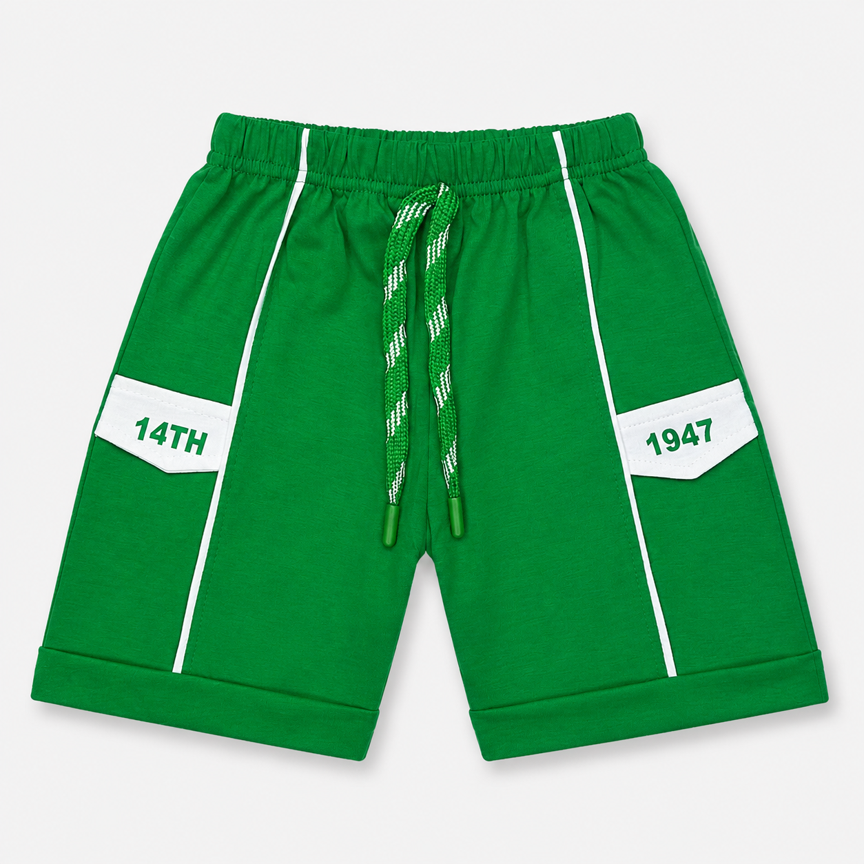 Boys 14 August Jersey Suit with Cap – Green & White Independence Dress