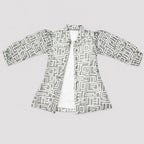 Girls Grey Geometric Digital Printed Chiffon 3 Piece Suit | Kids Co-Ord Set Pakistan | Lamtar Kids